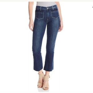 NWT Paige Colette Crop Flare Jeans w/ Raw Hem